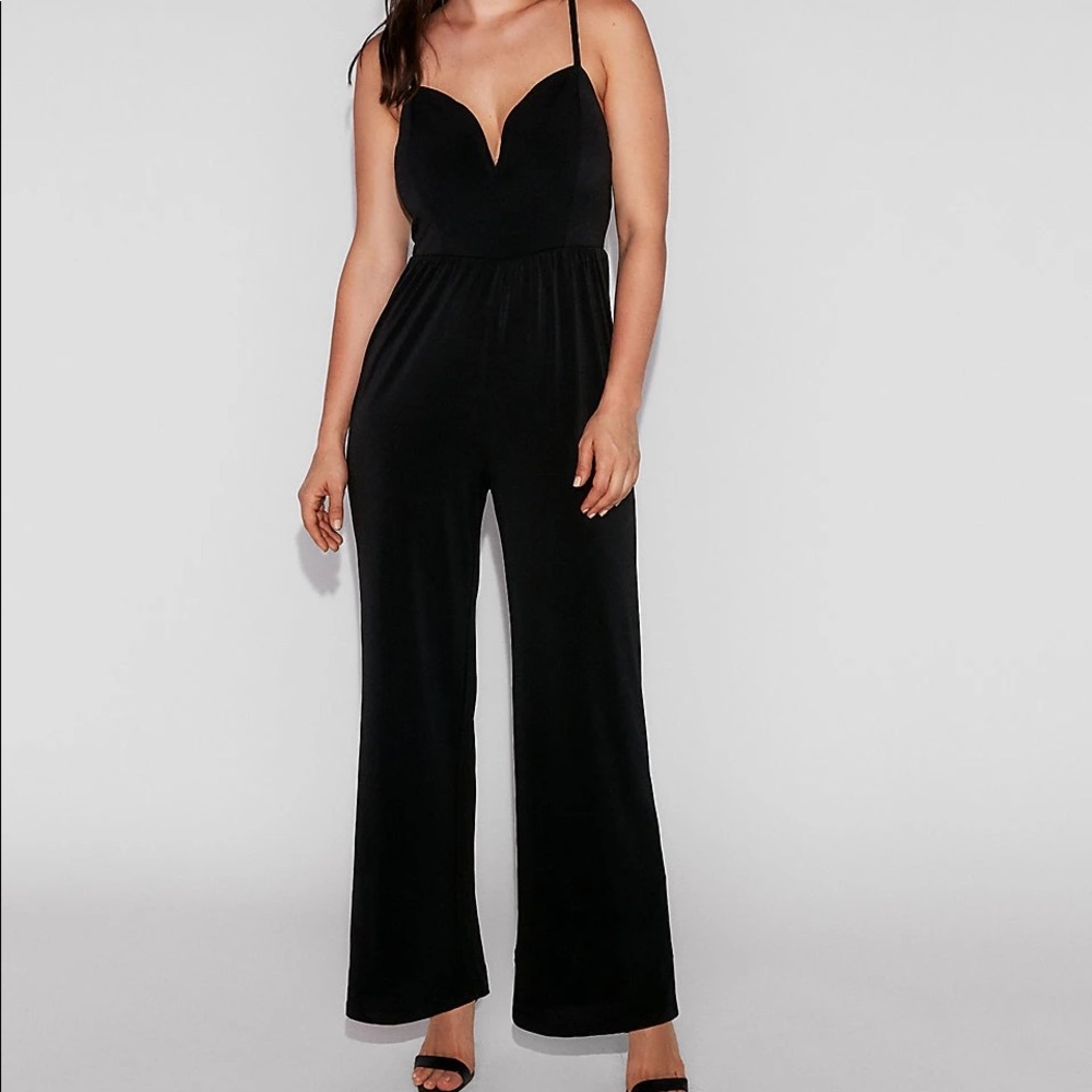 Express Wide Leg Black Jumpsuit